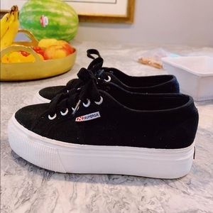 Black Womens Superga Sneakers